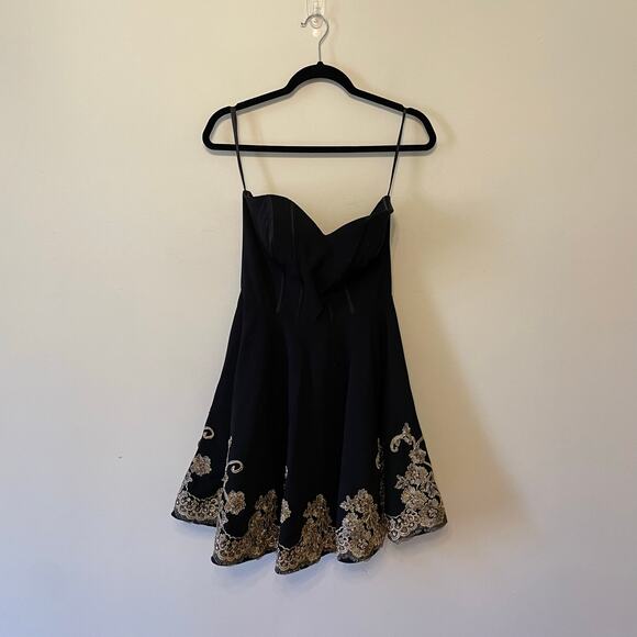 Tiffany Homecoming 6 prom dress beaded embroidered fit & flare formal strapless - Picture 1 of 8